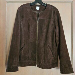 J. Jill Walnut Brown Suede Jacket -- Size S -- Barely Worn